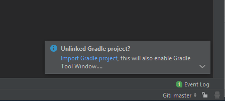 Dialog box about unlinked Grade project