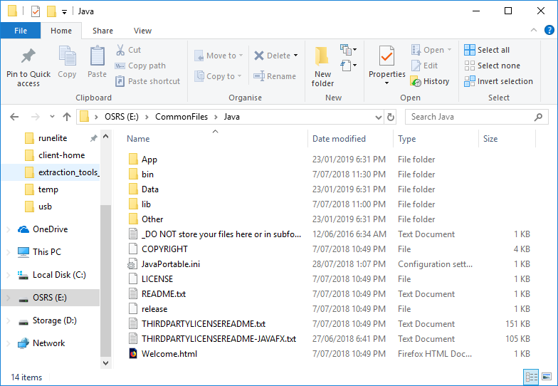 Checking the jPortable installed files