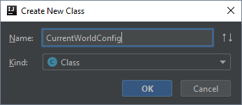 Visual example of naming a plugin class in IntelliJ IDE